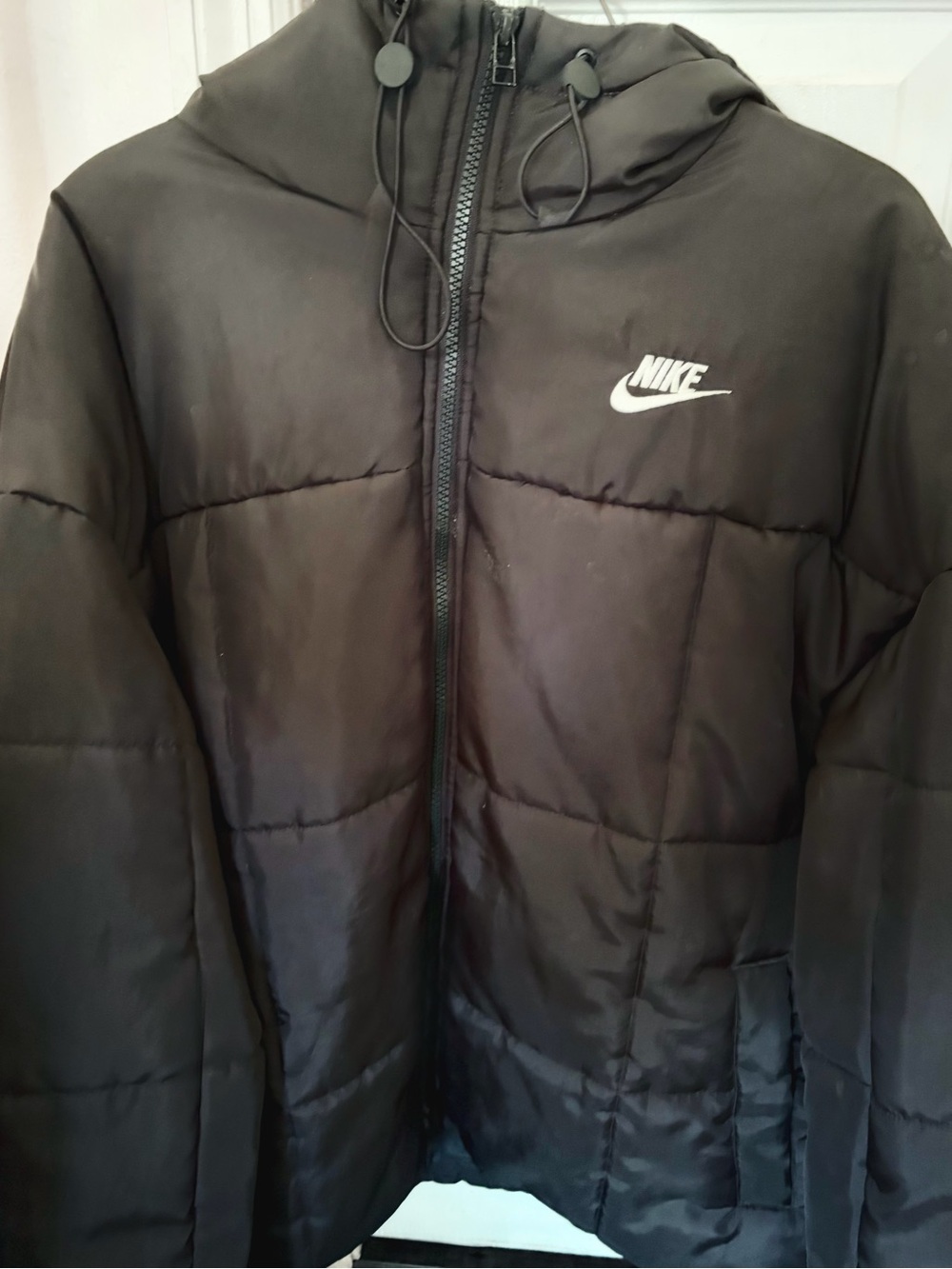 Nike Black Therma-Fit Hooded Puffer Jacket
